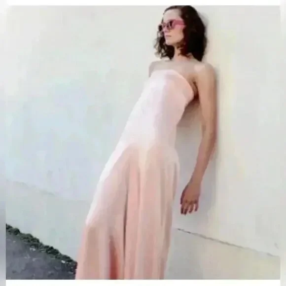 Zara pink wide leg jumpsuit - Picture 4 of 14